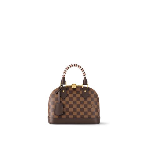 louis vuitton purse with braided handle|louis vuitton alma damier.